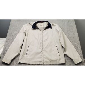 Hawke & Co. Track Jacket Men L Tan Thermal Lined Performance Dynamic Sport Fiber